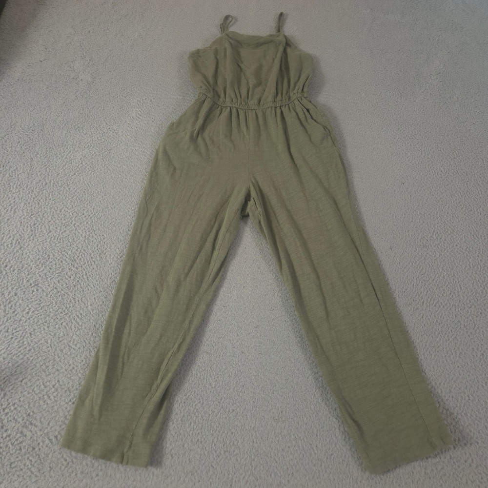 Old Navy Jumpsuit Womens S Olive Waist-Defined Sleeveless Cropped Cami Cotton